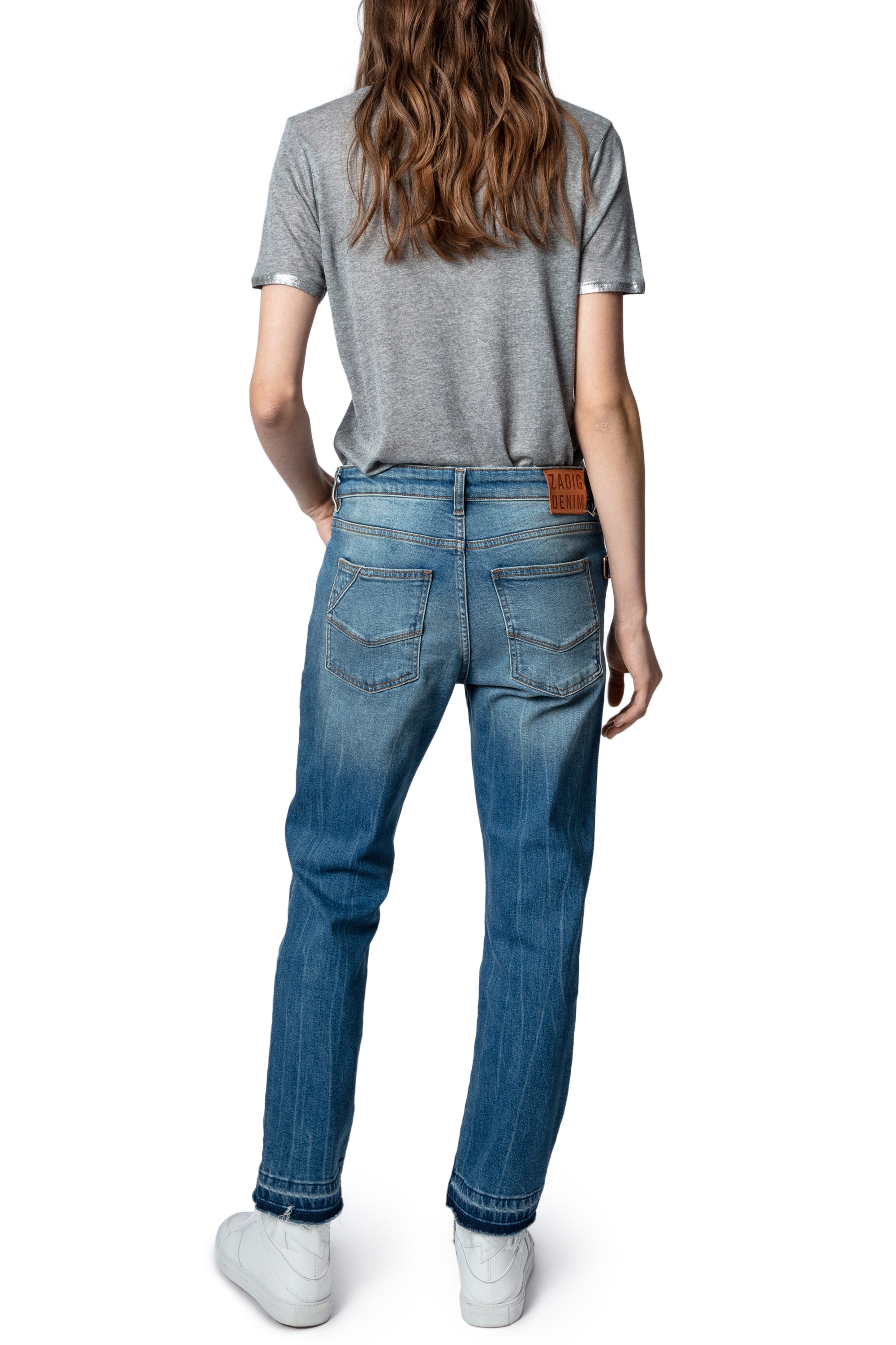 ZHORS LIGNE GRIS CHINE TINO FOIL PERMANENT TEE-SHIRT