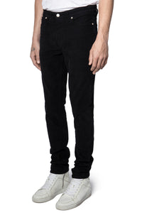 Pantalon David en velours - Noir