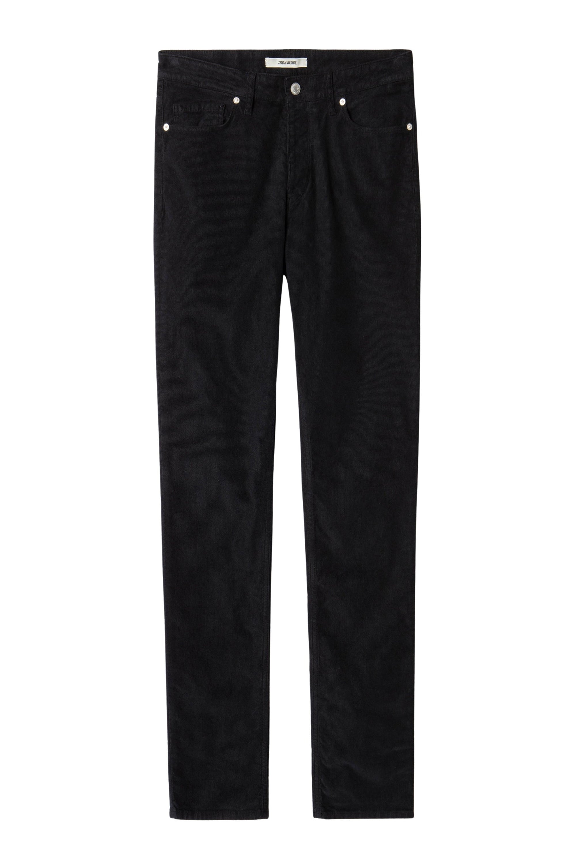 Pantalon David en velours - Noir