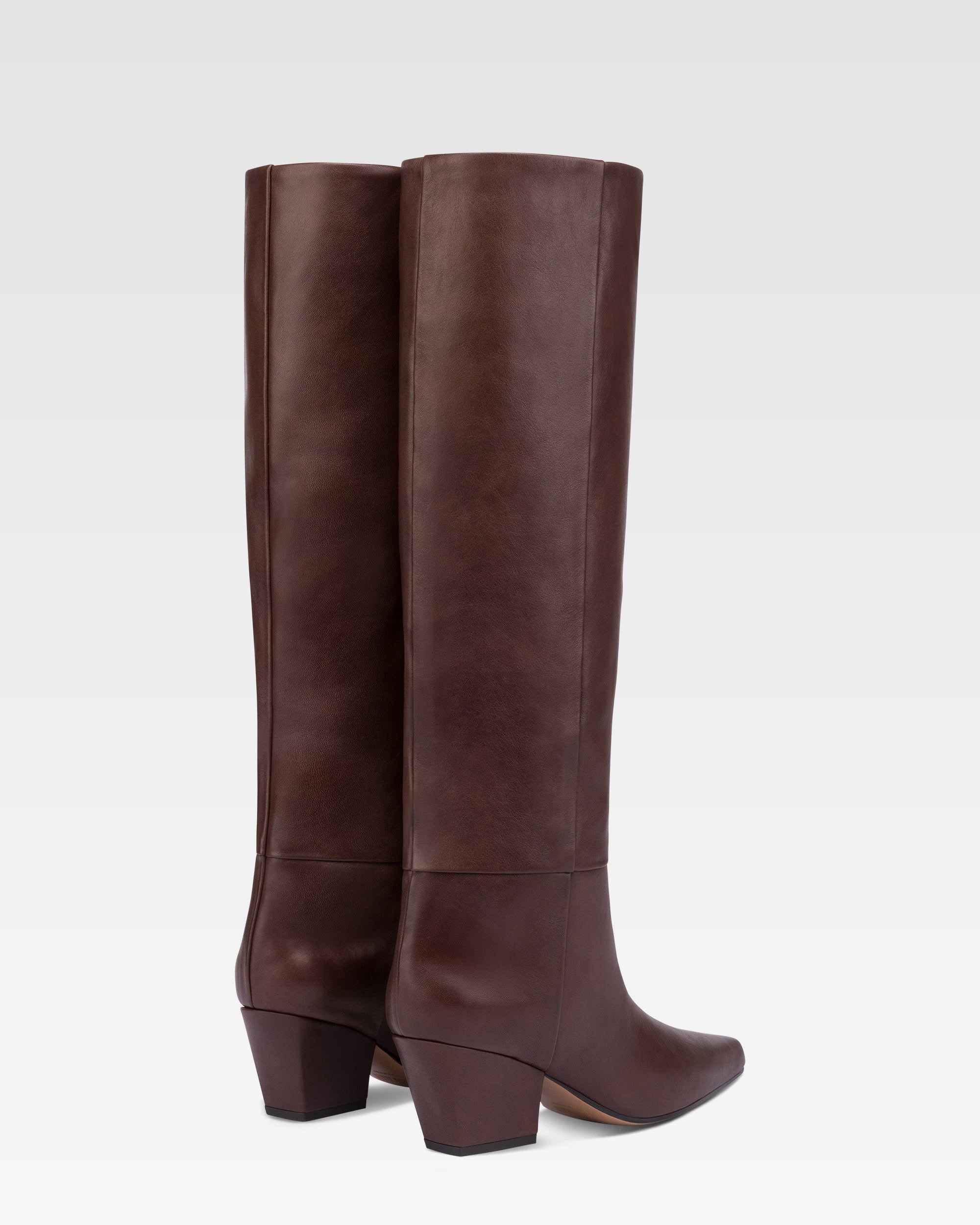 Bottes Jane 60 en cuir - Mocha