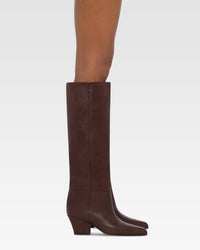 Bottes Jane 60 en cuir - Mocha