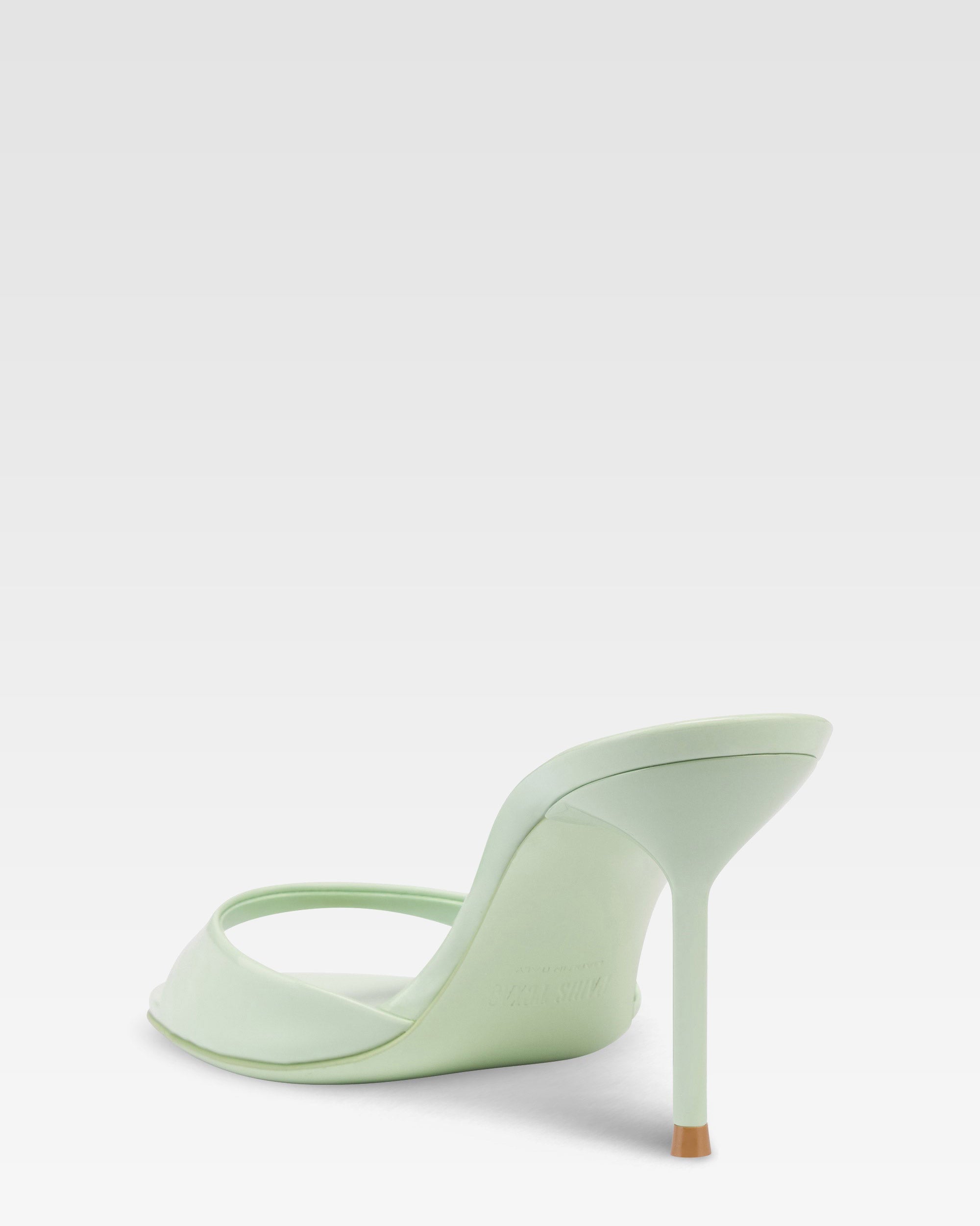 Mules à talons Lidia 70 en cuir verni - Celadon