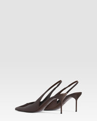 Slingbacks Lidia 70 en daim - Ebano