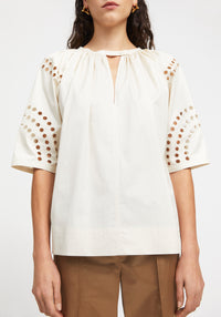 Blouse Pyle ajourée - Off White