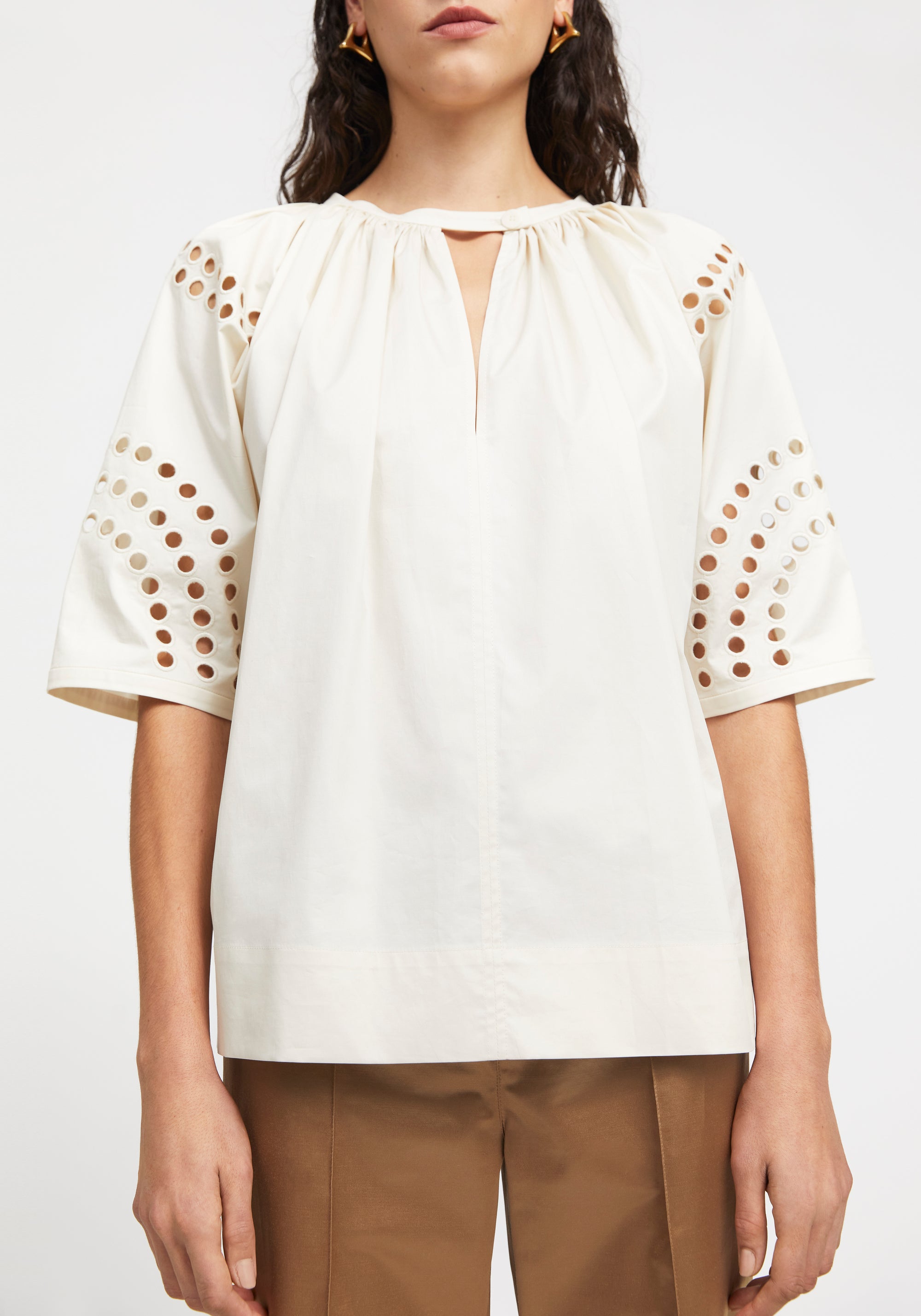 Blouse Pyle ajourée - Off White