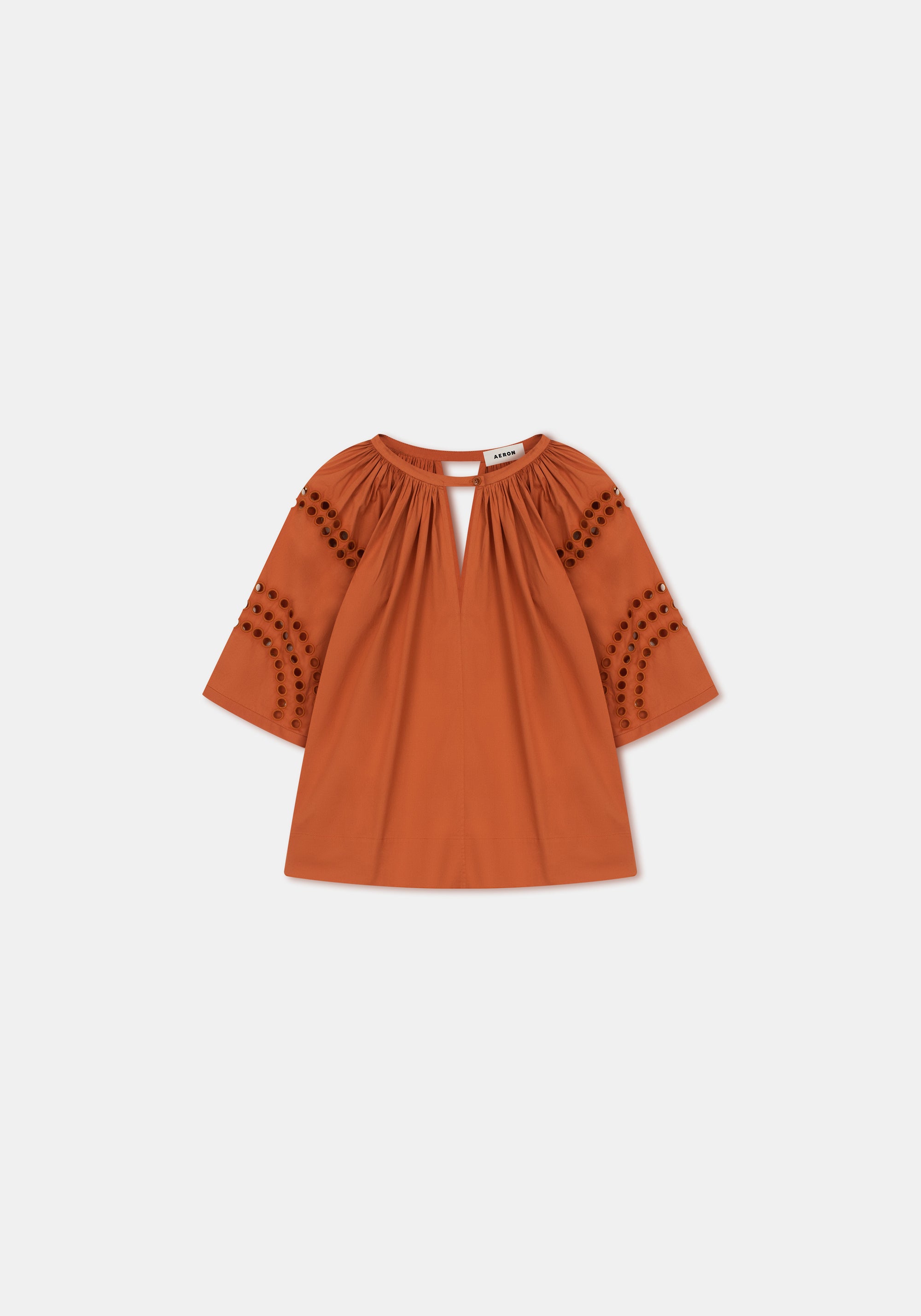 Blouse Pyle à motifs circulaires - Brick