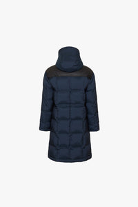 Parka matelassée en laine et cachemire - Bleu & Noir