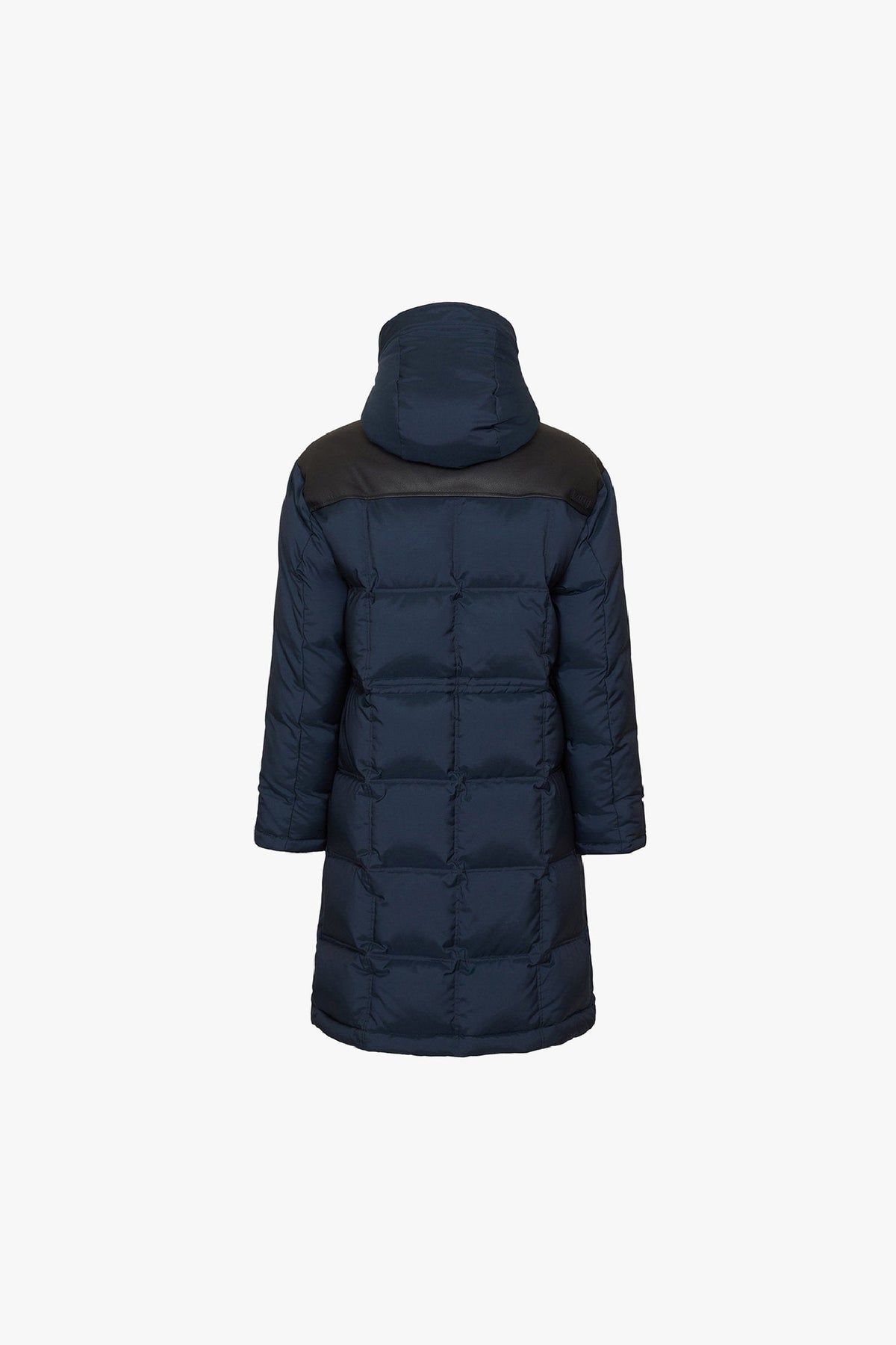 Parka matelassée en laine et cachemire - Bleu & Noir
