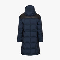 Parka matelassée à empiècements en laine - Bleu & Noir