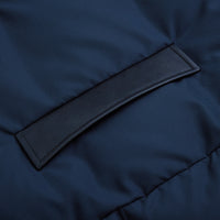 Parka matelassée à empiècements en laine - Bleu & Noir