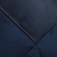 Parka matelassée à empiècements en laine - Bleu & Noir