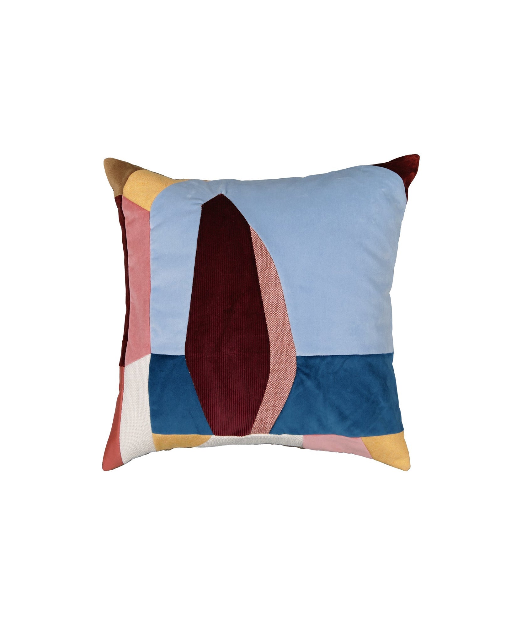 Lucia Sellier linen cushion - Blue and Pink