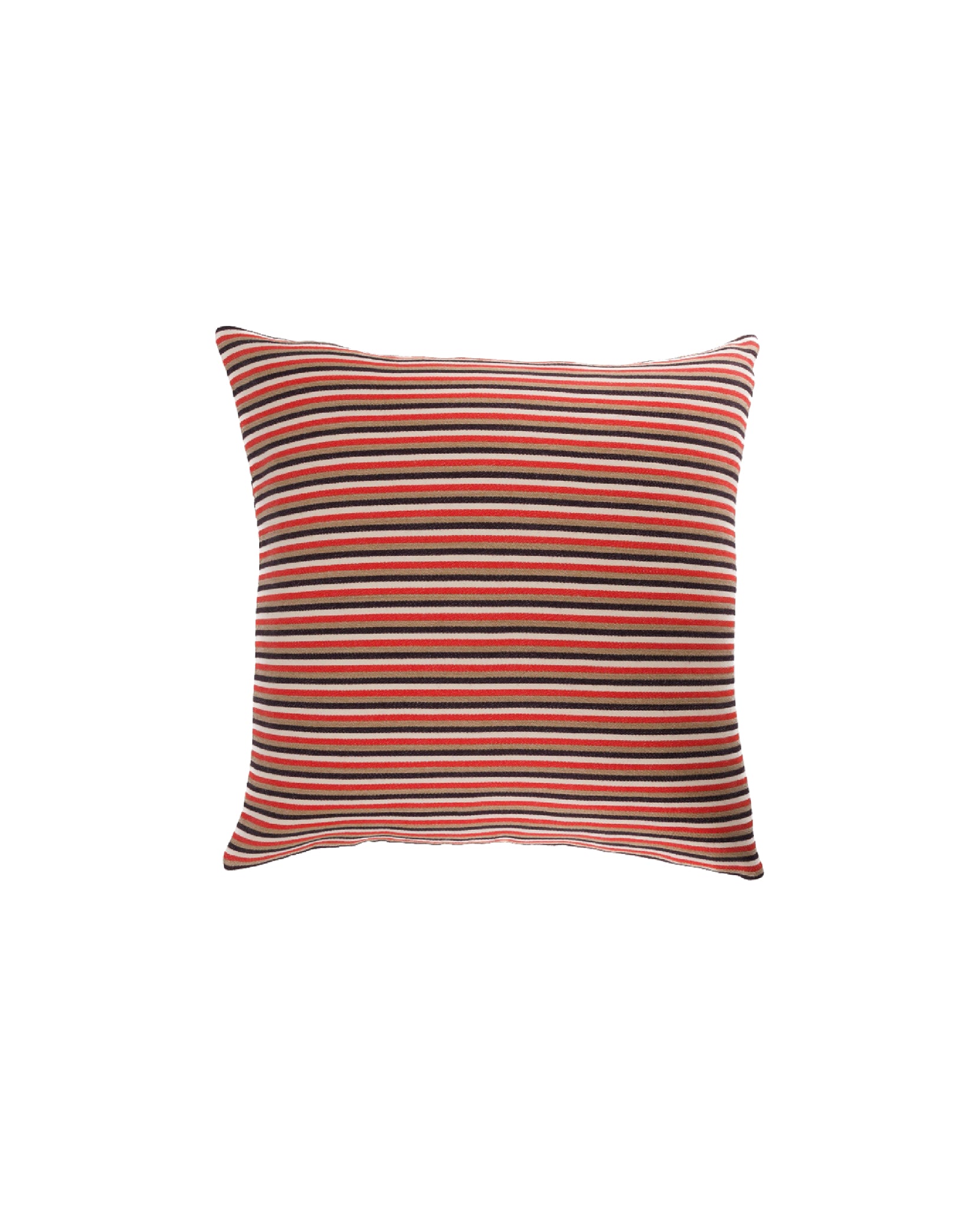 Coussin Divino en laine mélangée - Rouge et Chocolat