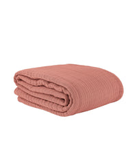 Plaid Copertina en gaze de coton - Rose