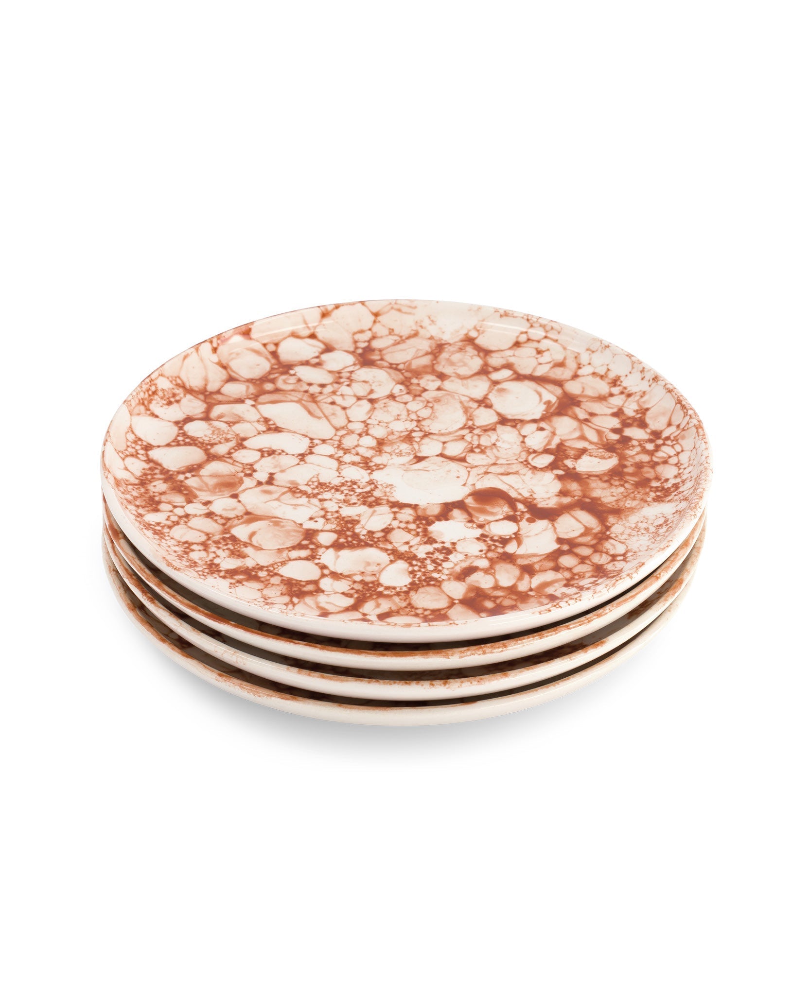 Lot de 4 assiettes à diner Bolle - Terracotta