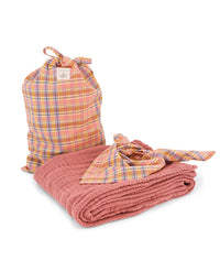 Trousseau de naissance Bonjour en gaze de coton - Rose