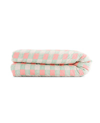 Housse de couette lit simple Bonjour - Bleu et Rose