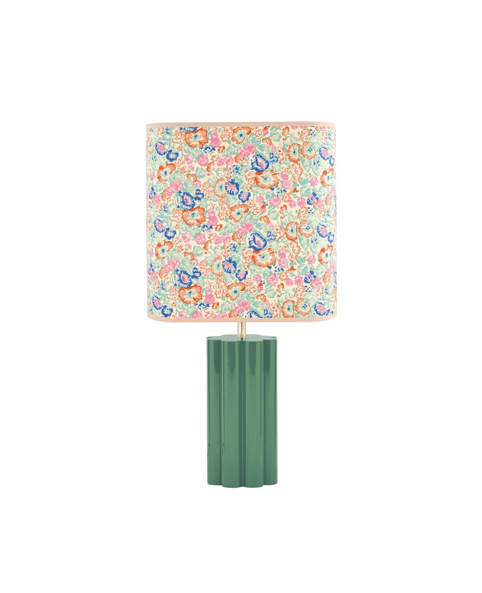 Petite lampe à poser Gioia - Vert amande et Argenté