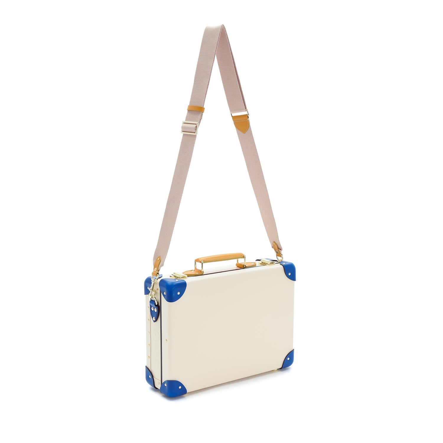Petit porte-documents Palm Springs - Ivoire & Cobalt & Or
