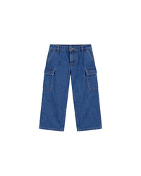Frog cotton trousers - Blue chambray