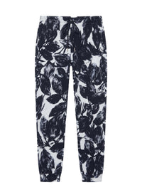 Pantalon avec revers imprimé fleurs et - Nero & Bianco