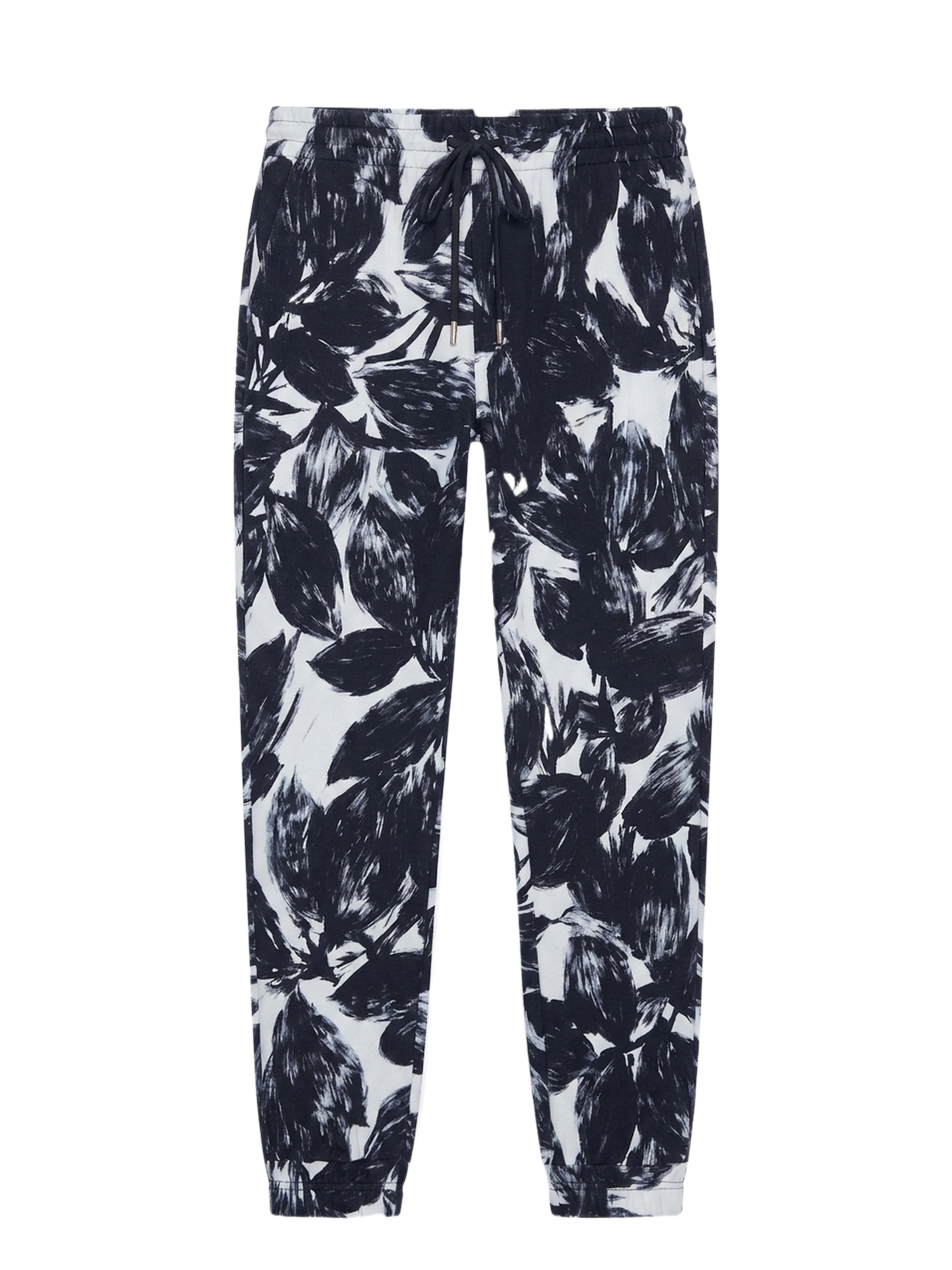 Pantalon avec revers imprimé fleurs et - Nero & Bianco