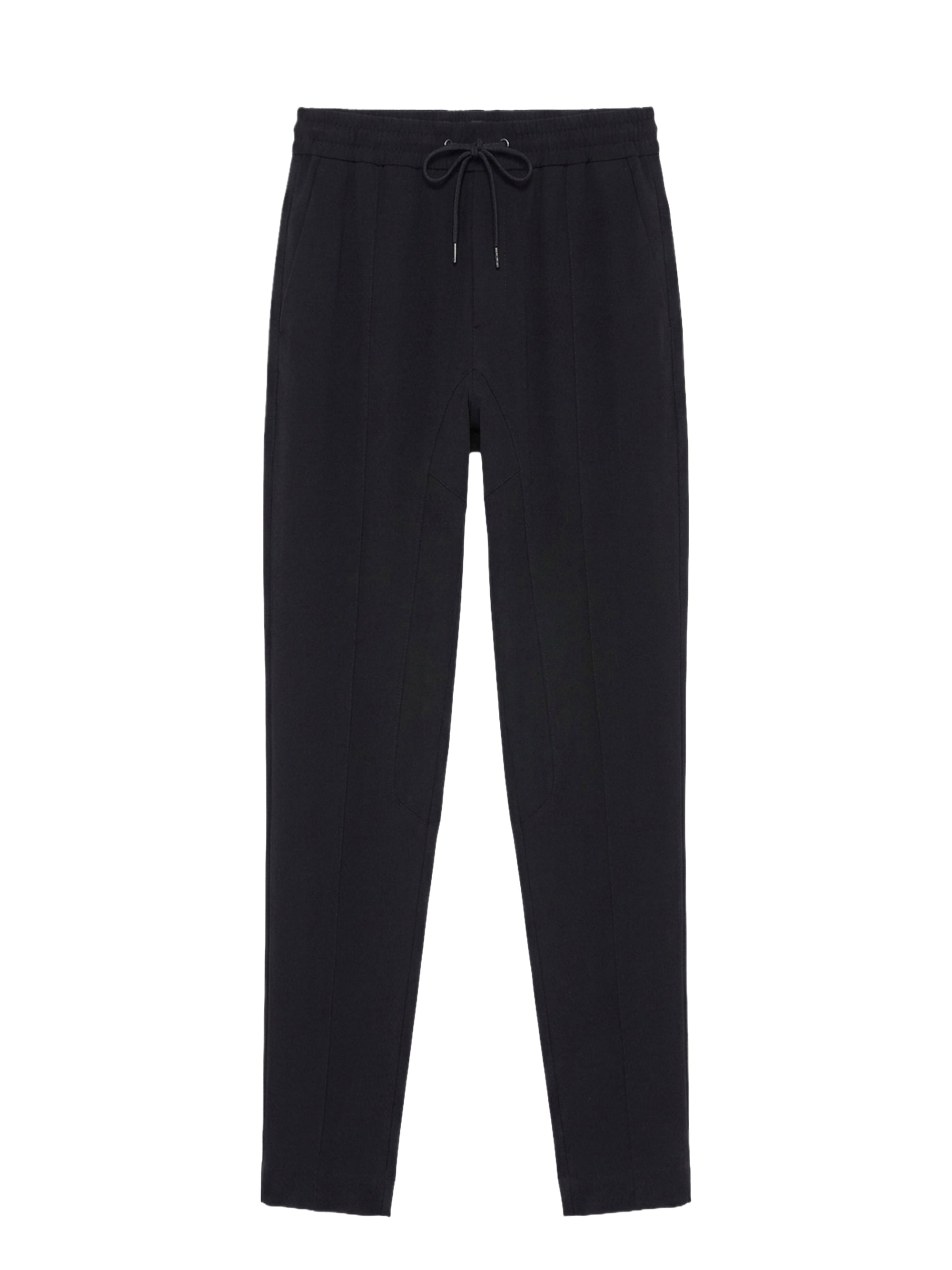 Pantalon droit avec élastique à la taille - Nero