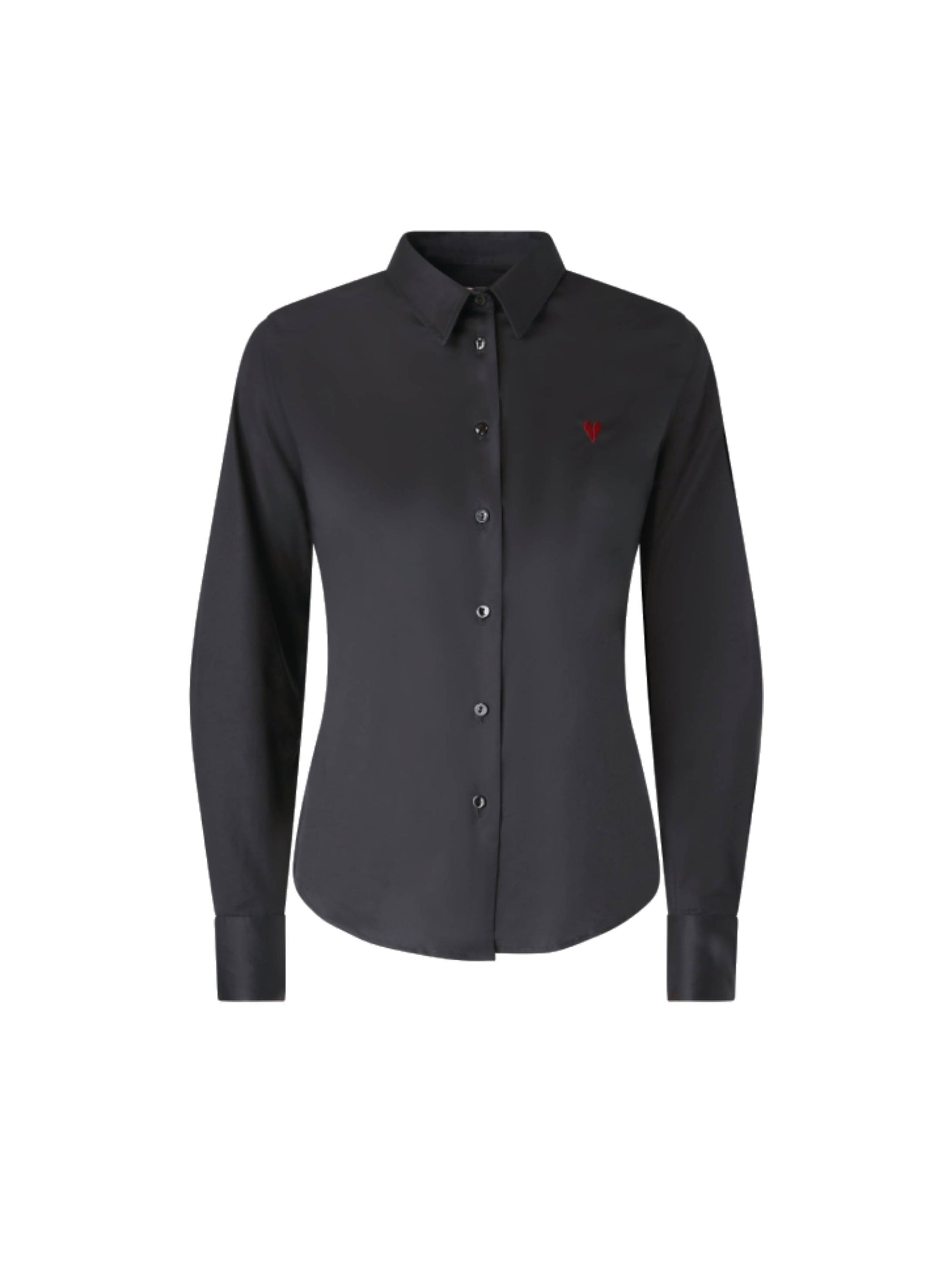 Chemise slim cœur - Nero-Rosso