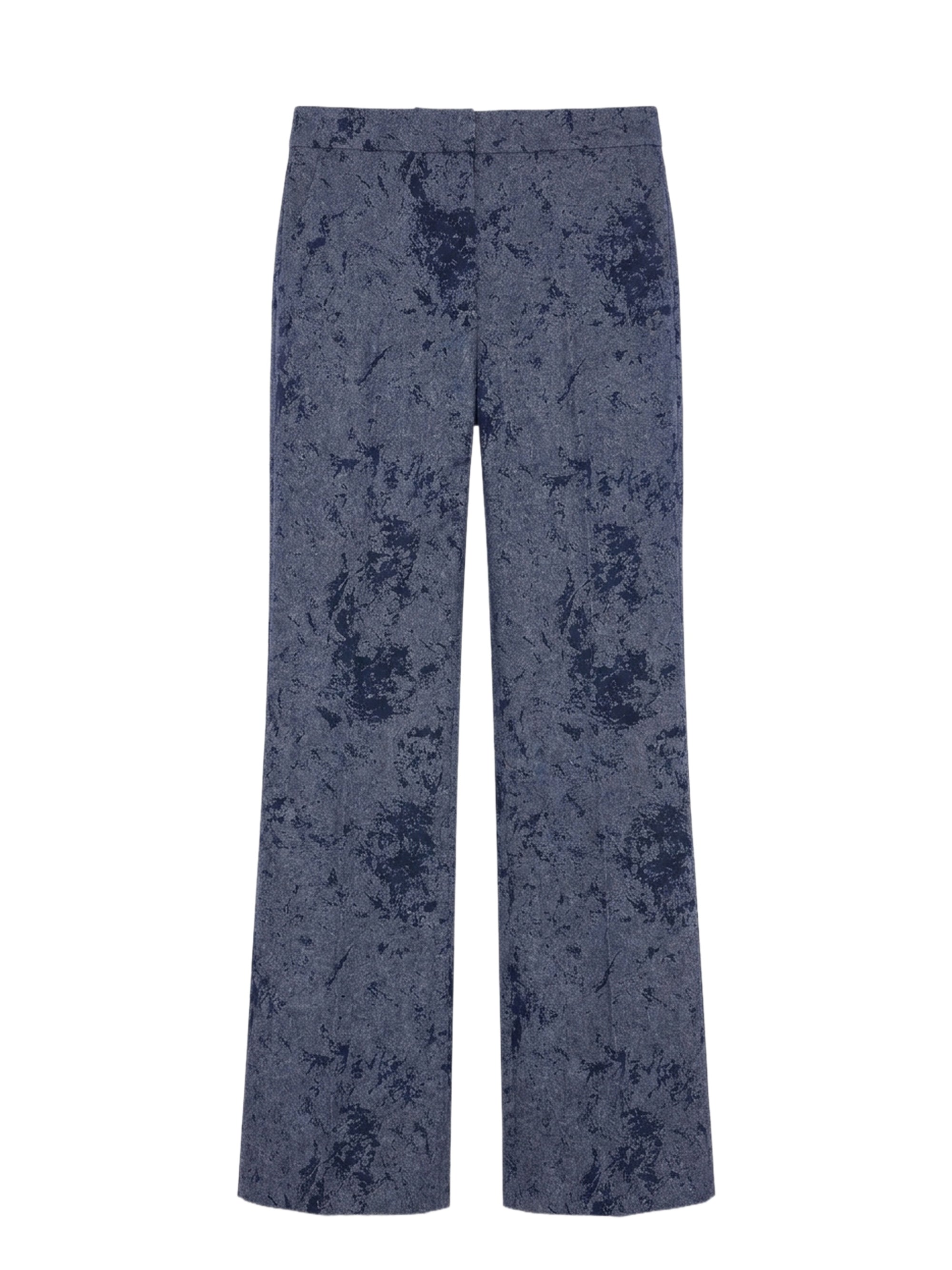 Pantalon palazzo en lin - Blu Fantasia Grigio