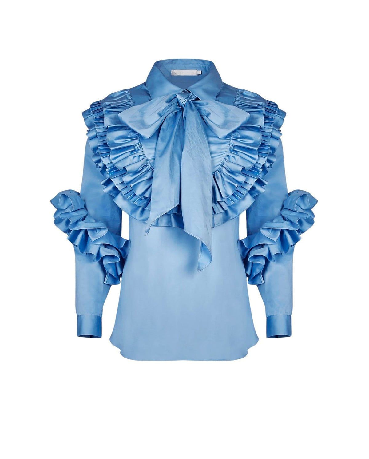 Blouse Pantheon à froufrous - Icy Blue