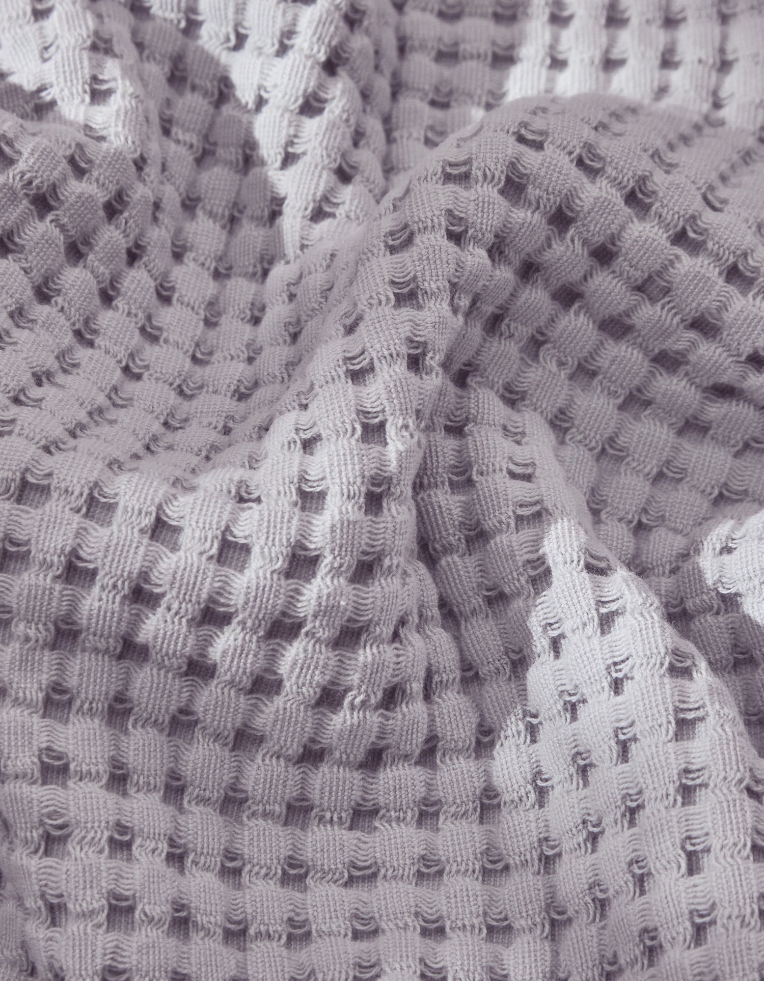 81€ 0QTY _ Peignoir en coton nid d'abeille - Lilas