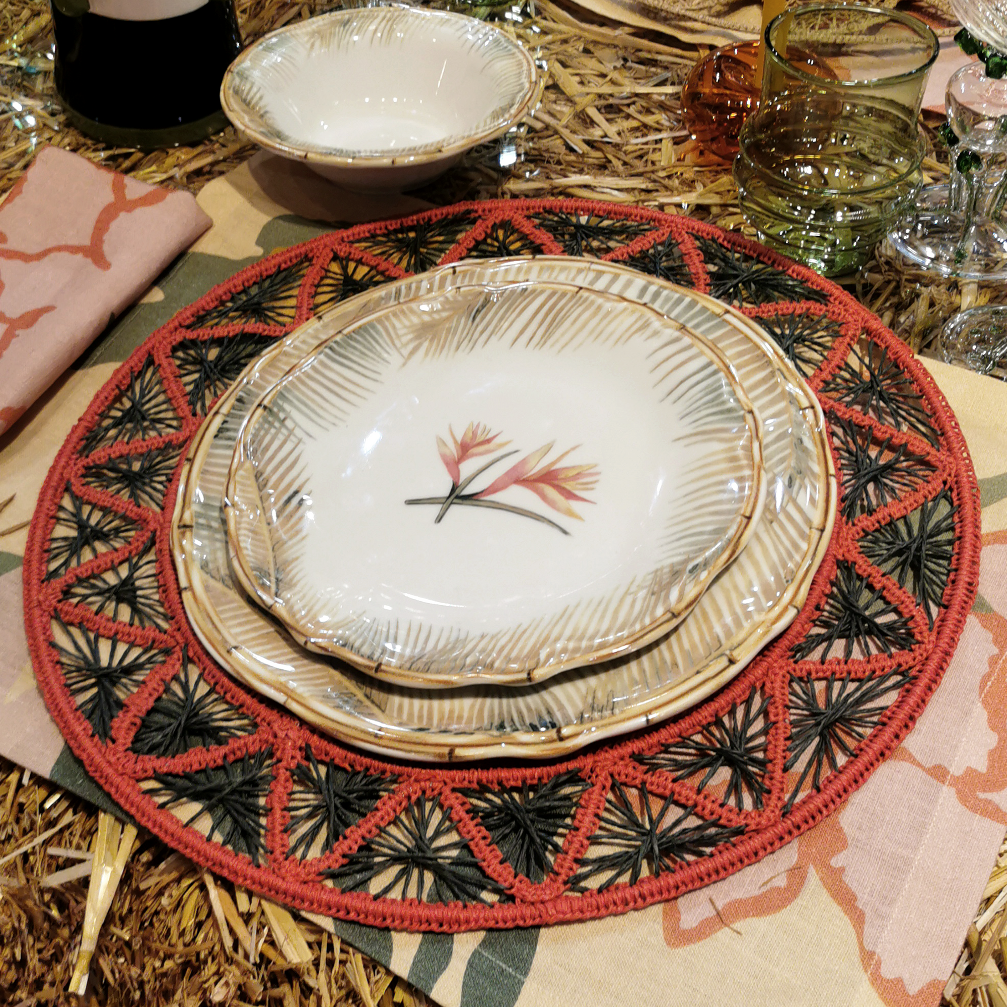 Rouge Kaki Sets de Table - Rouge Kaki