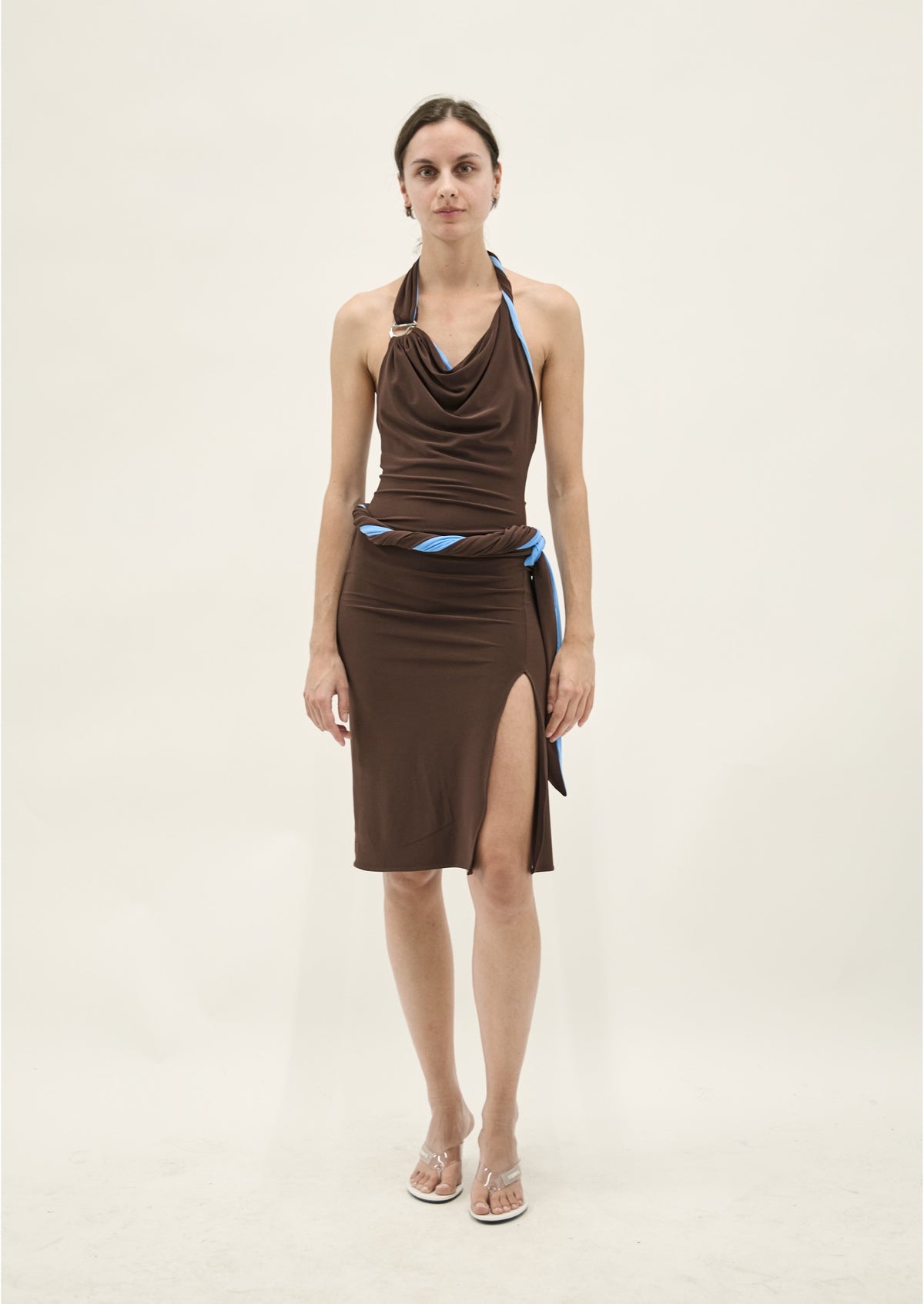 BICOLOR TWISTED DRESS
