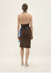 BICOLOR TWISTED DRESS