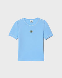 T-shirt à col contrasté en piqué - Panorama/Farine