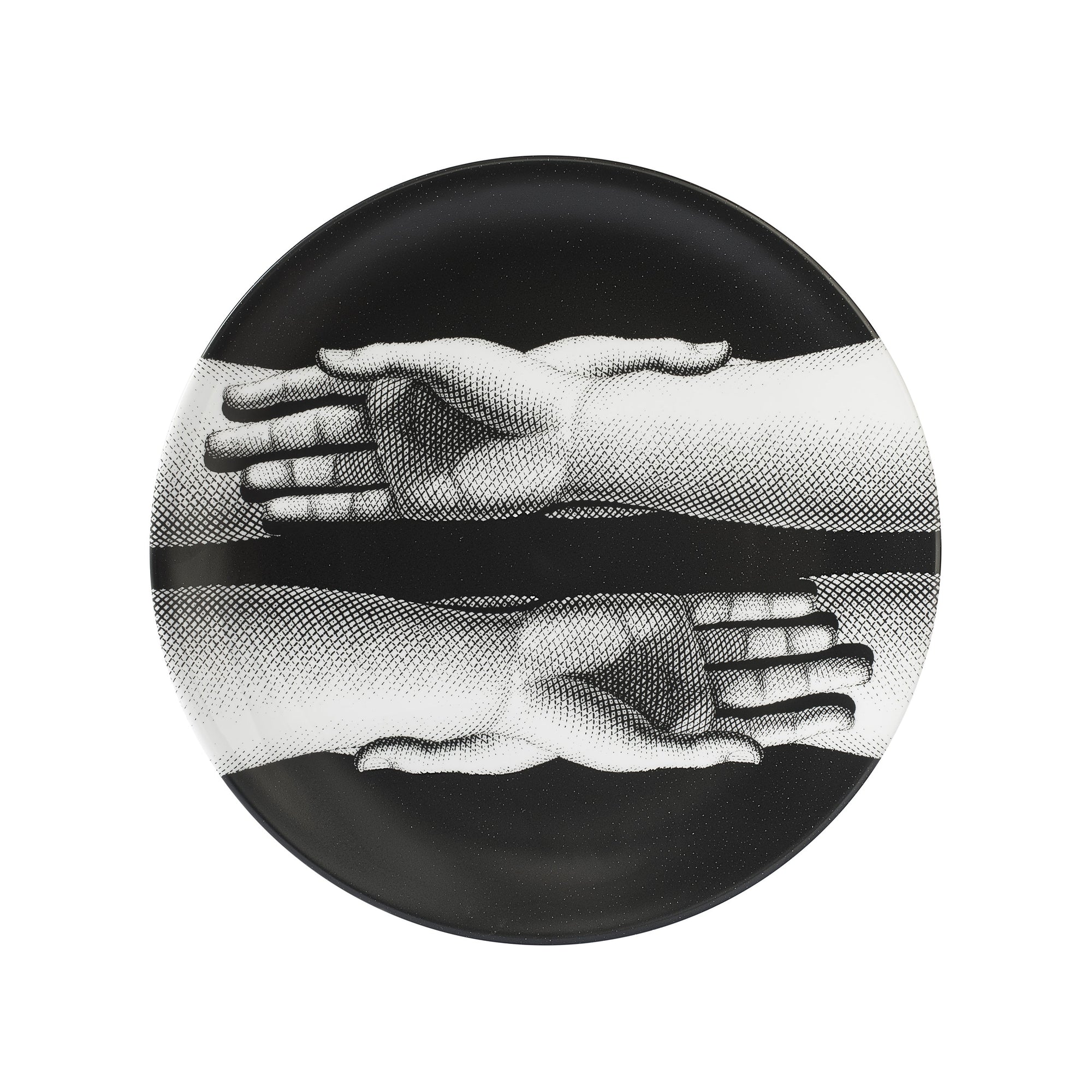 Assiette Mani en porcelaine - Noir & Blanc