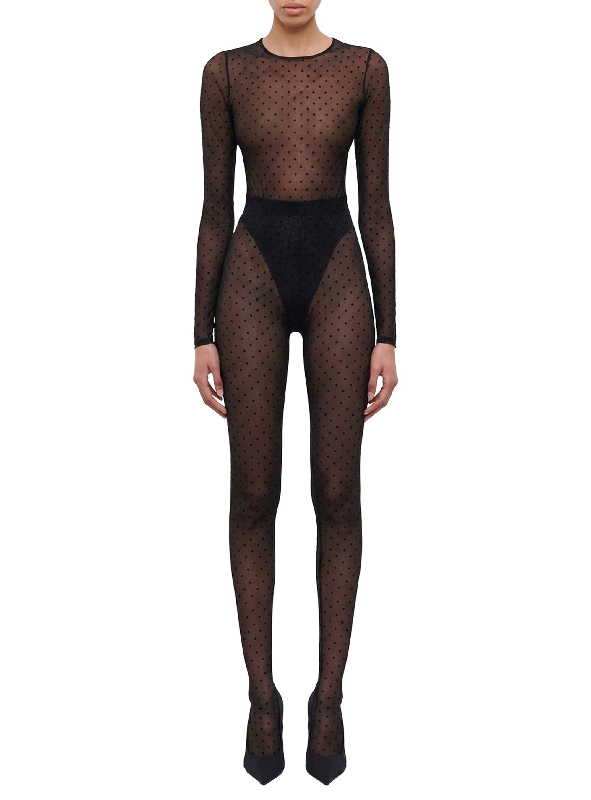 Collant à pois - Black