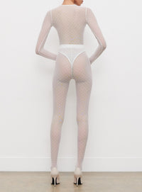 Polka Dot Tight - White