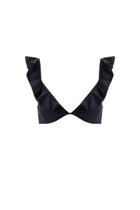 Pompano triangle bikini top - Black
