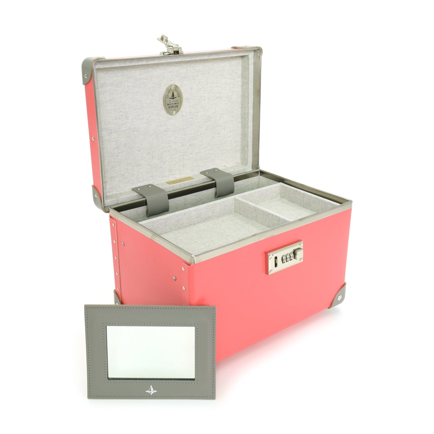 Trousse de toilette Centenary - Flamant rose & Acier & Chrome