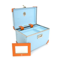 Trousse de toilette Centenary - Bleu pastel & Citrouille & Chrome