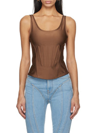 CINNAMON // cinnamon corseted tank top