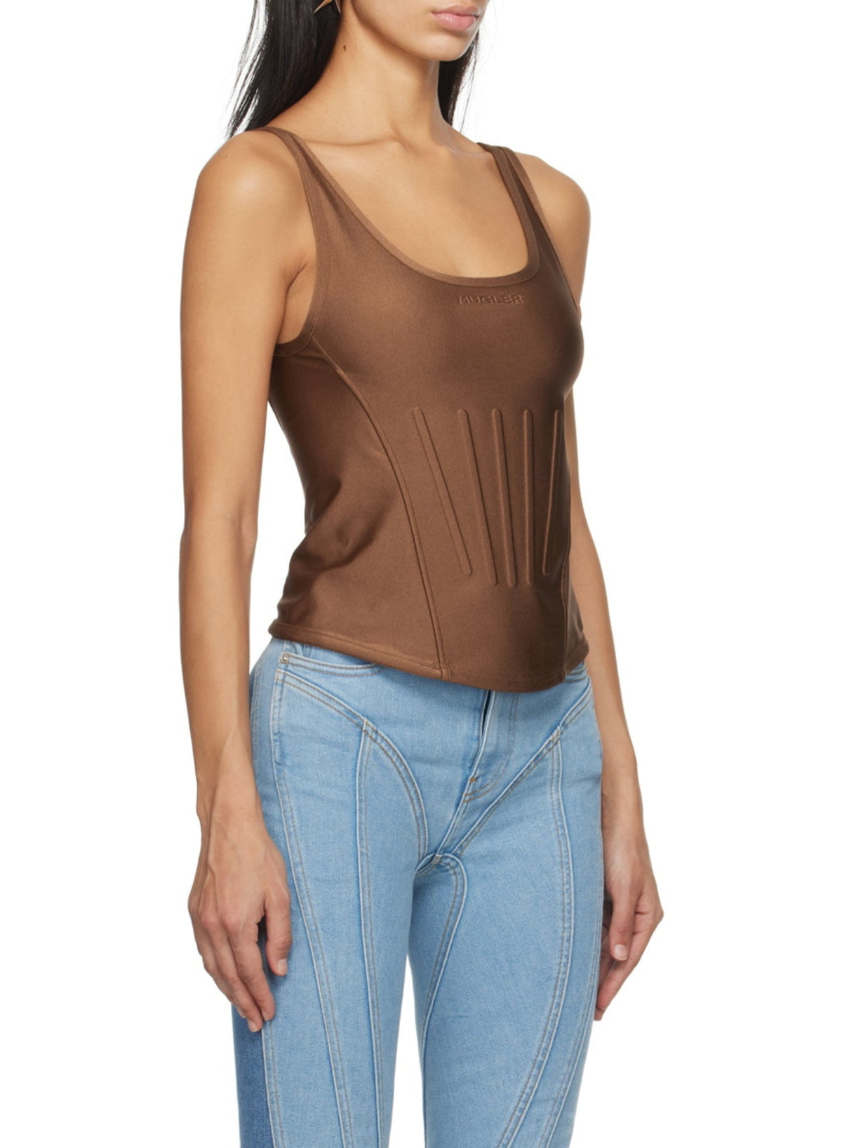 CINNAMON // cinnamon corseted tank top