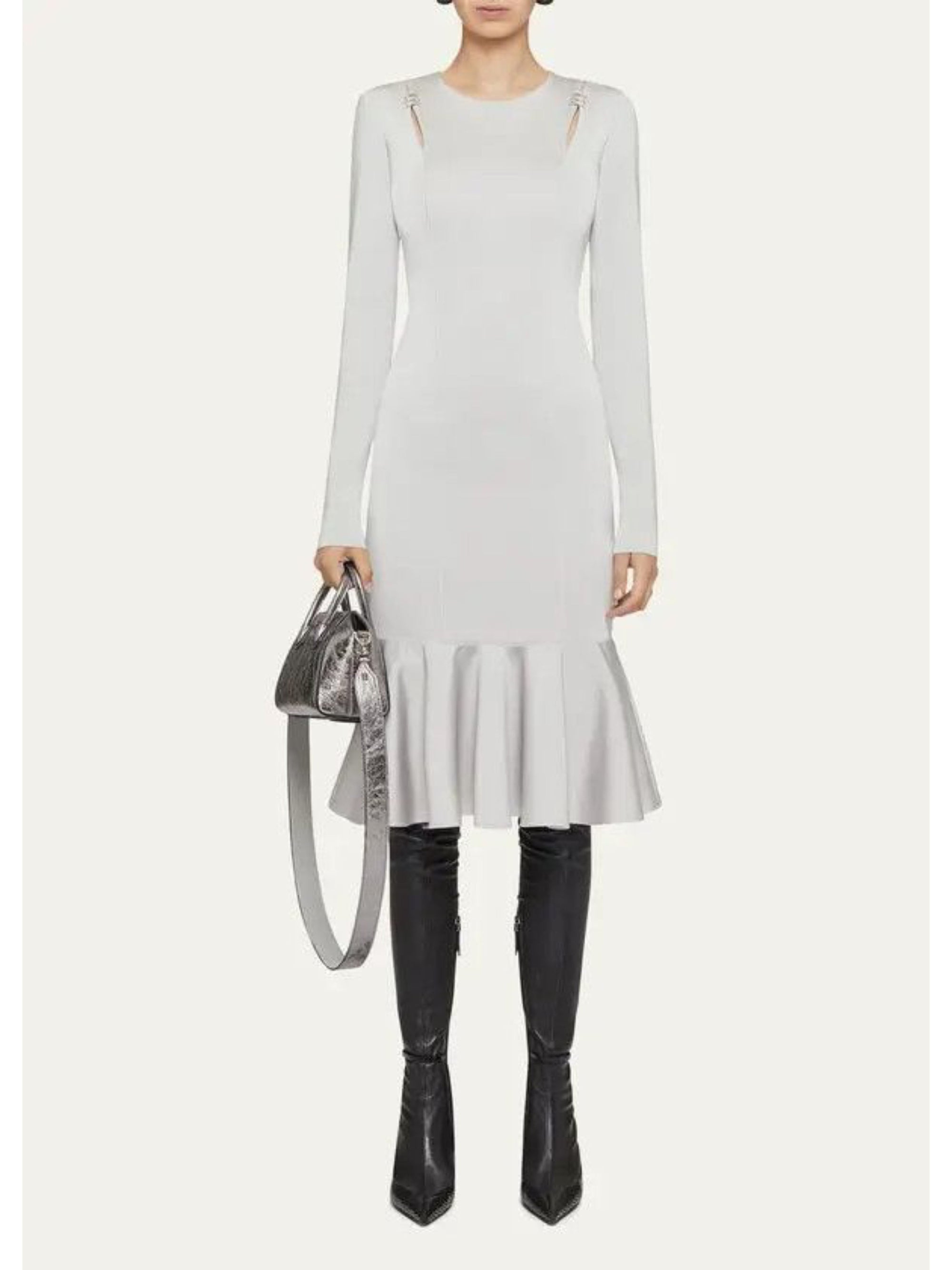 LONG SLEEVES FLARE DRESS