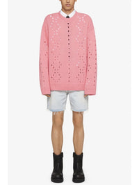 CUTTED BELT LOW RISE DENIM SHORTS