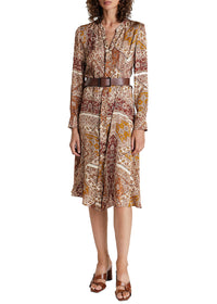 Robe longue imprime cachemire - Multicolore
