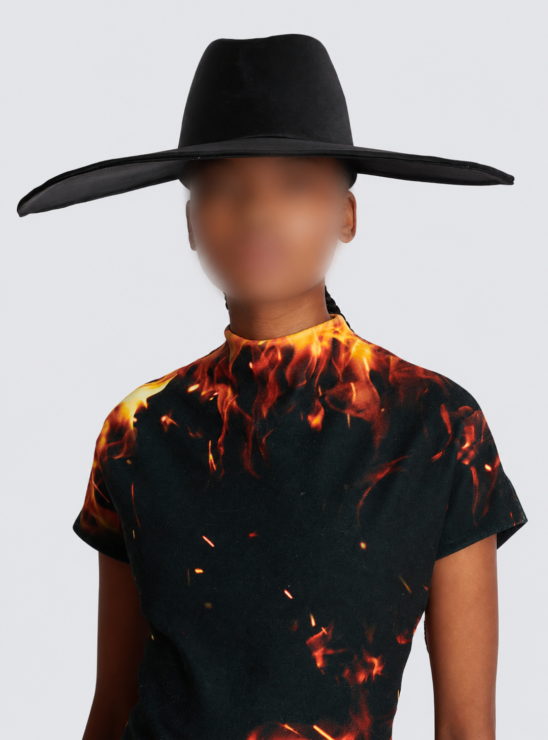 Chapeau en satin - Noir