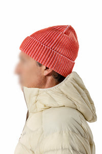 Blended wool hat - Stone Red & Pineberry