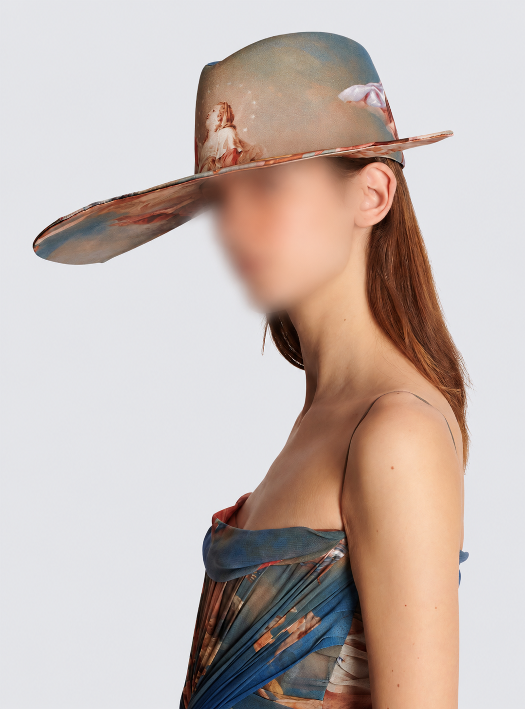 Chapeau imprimé ciel - Bleu & Multicolore