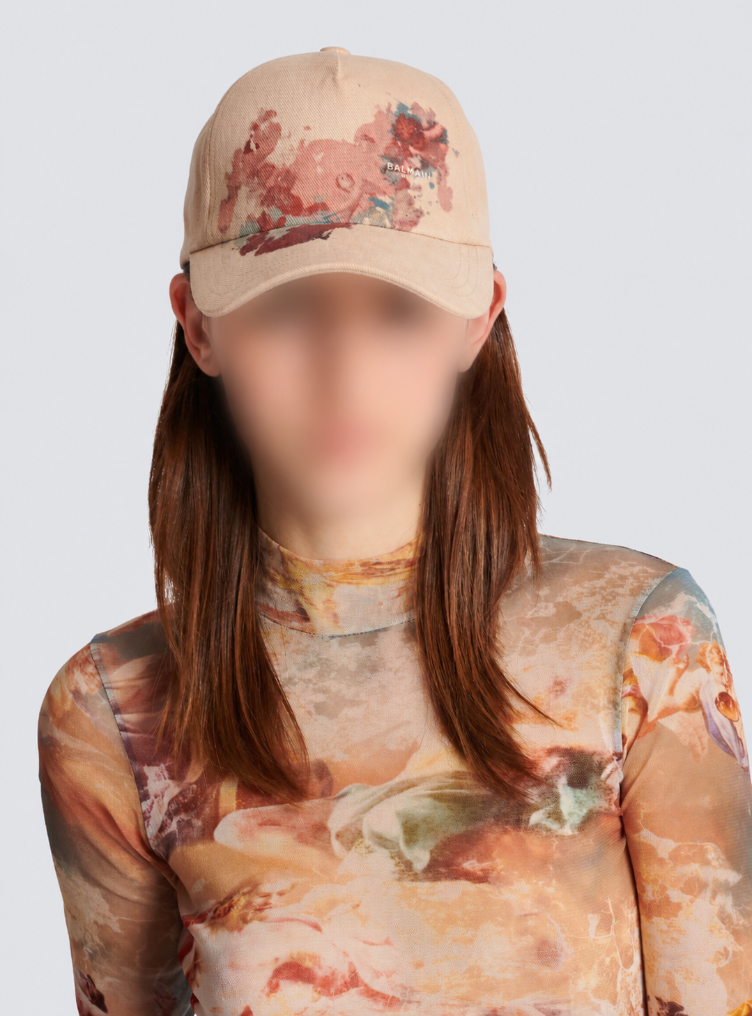 Casquette en coton imprimé sky - Multicolore